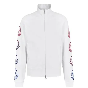 'Maglia Cardigan' Arm Logo Track Jacket White