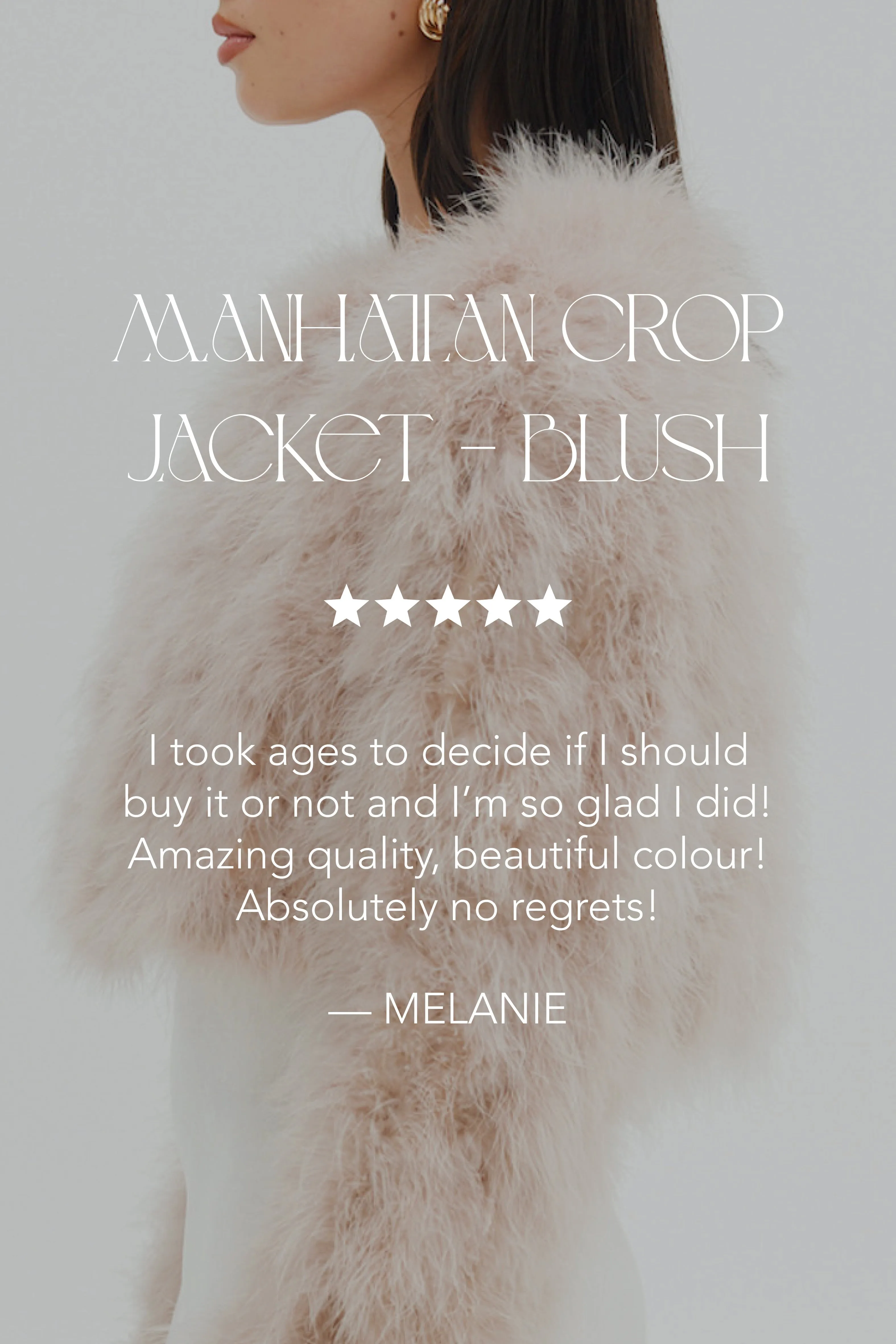 Manhattan Crop Jacket - Blush