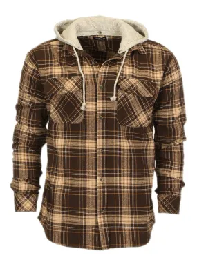 Men's Removable Hoodie Flannel Shirt