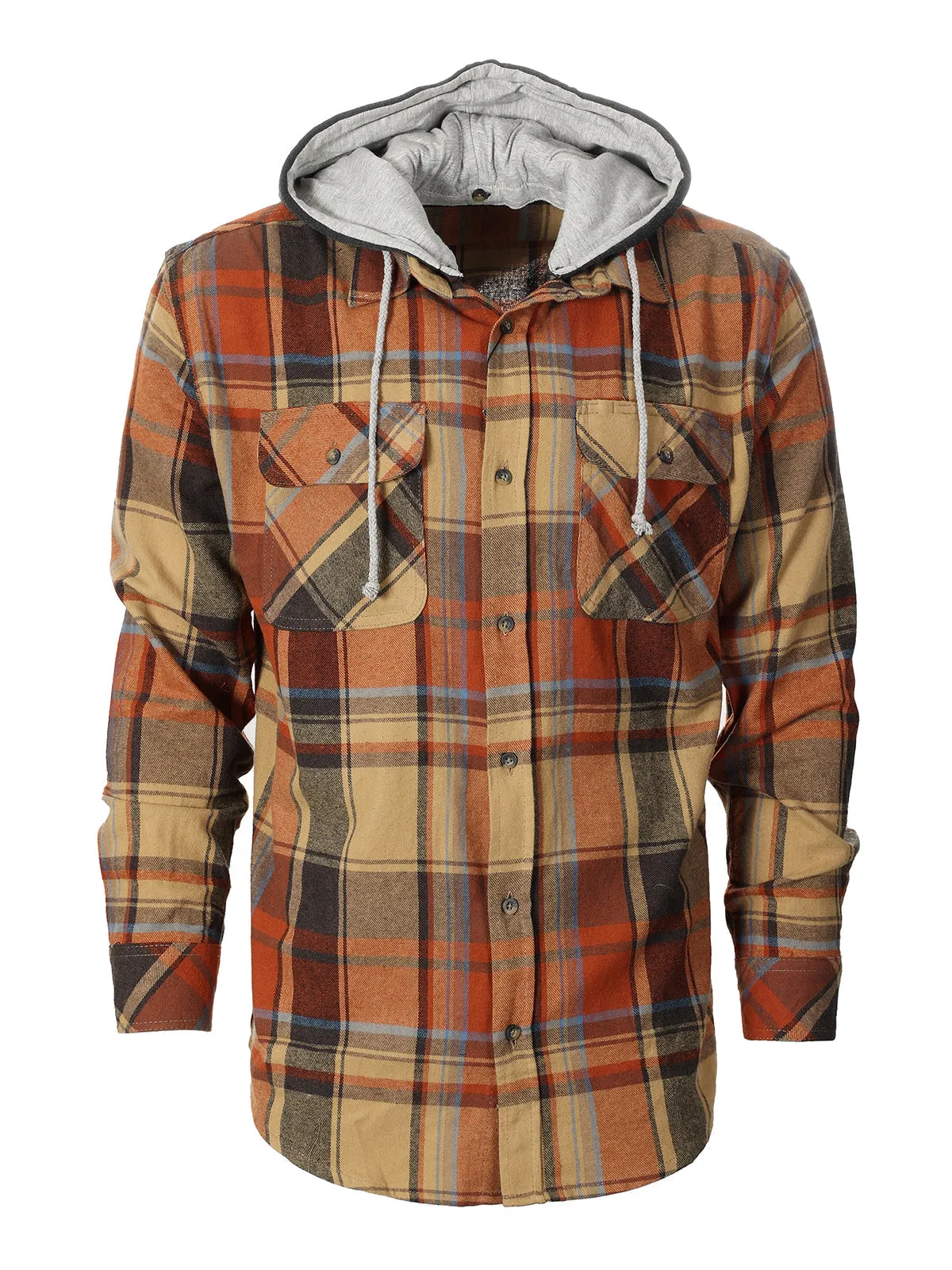 Men's Removable Hoodie Flannel Shirt