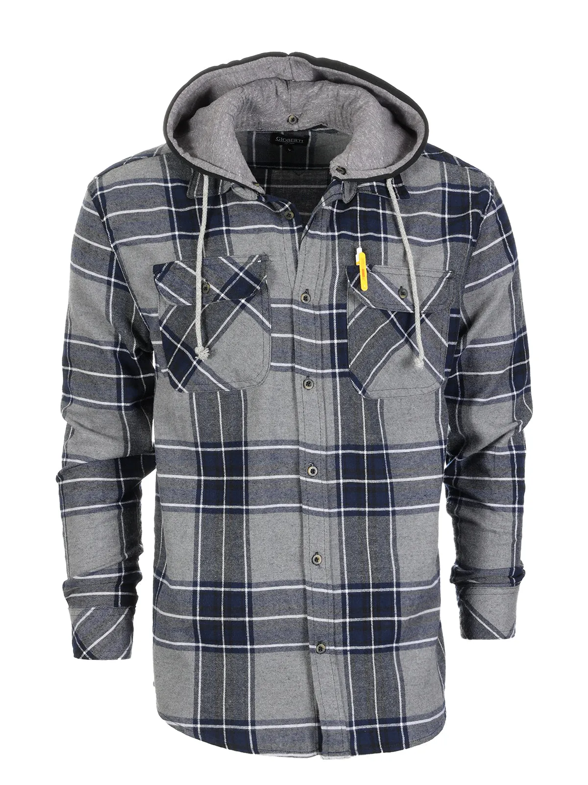 Men's Removable Hoodie Flannel Shirt