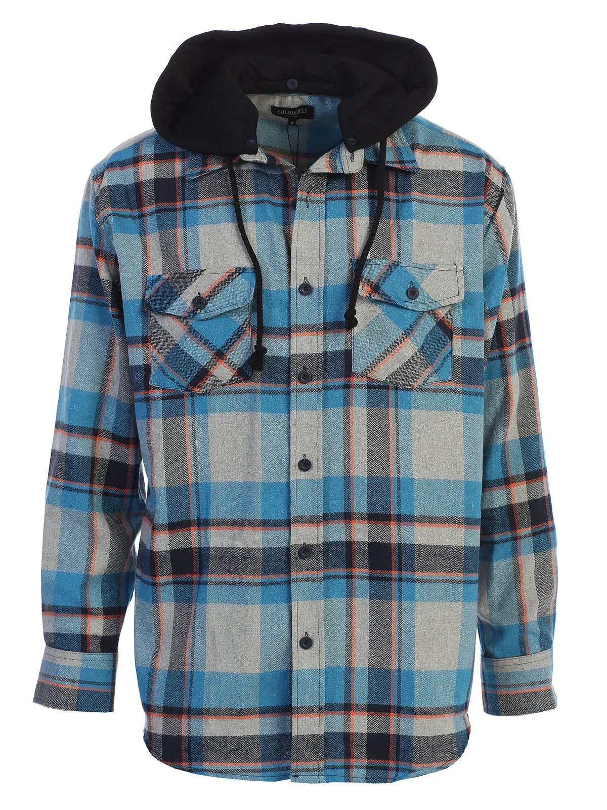 Men's Removable Hoodie Flannel Shirt