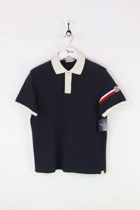 Moncler Polo Shirt Navy Small