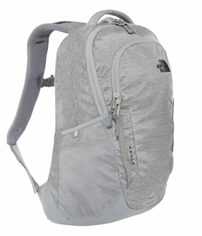 North Face Vault Backpack Mens Womens Grey Rucksack Laptop Work School Bag