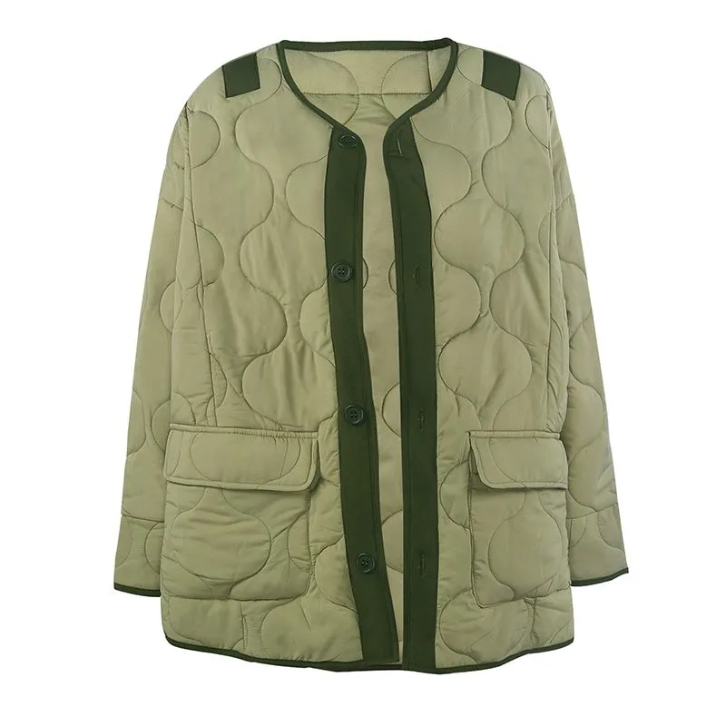 Oversized Fit Circular Quilted Padded Shell Puffer Jacket