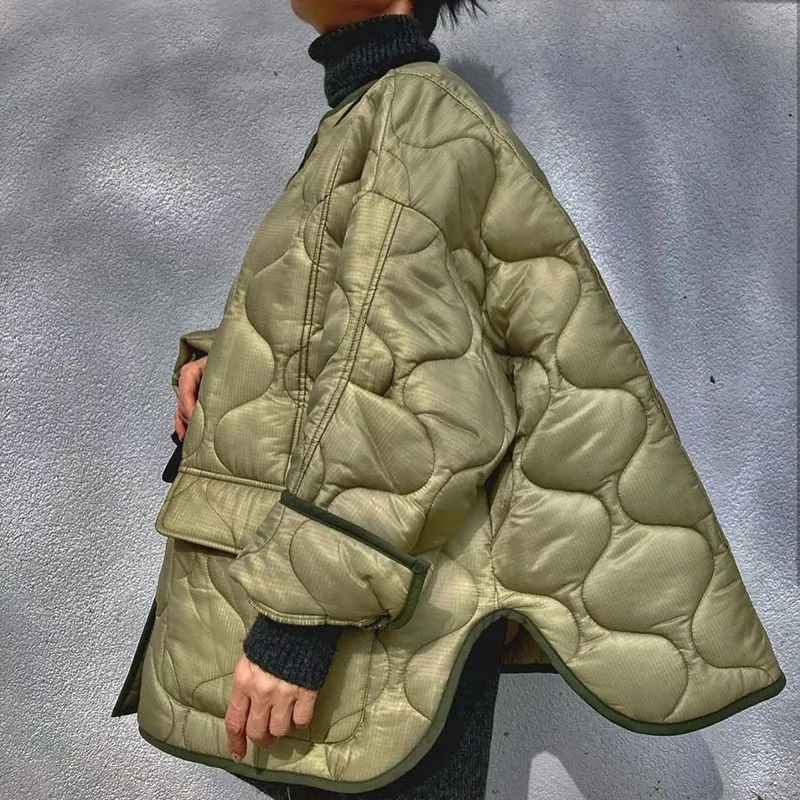 Oversized Fit Circular Quilted Padded Shell Puffer Jacket