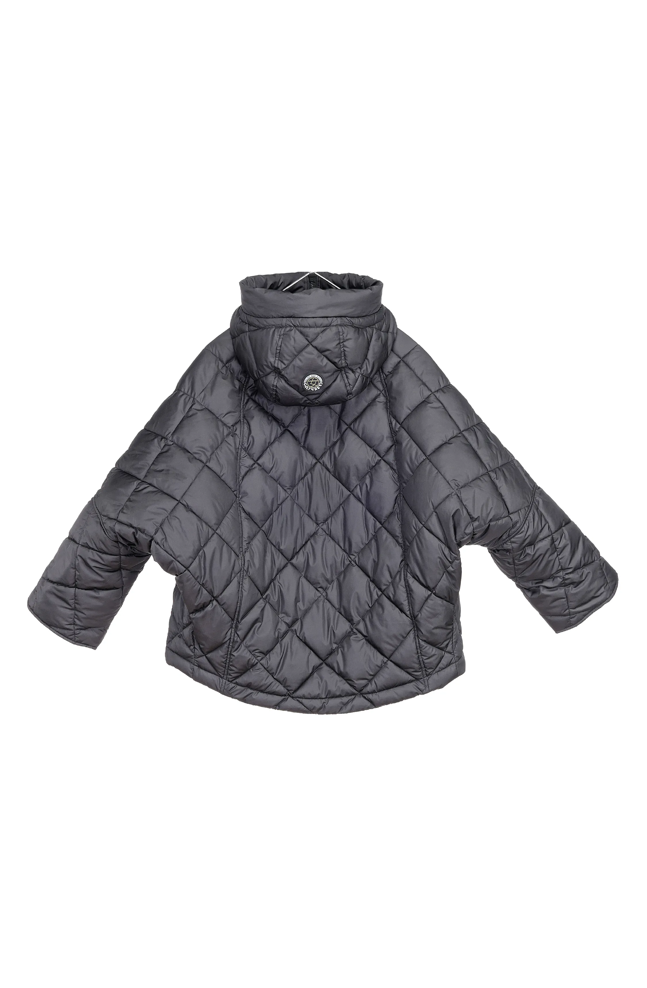 PRINCEDALE short black cape puffer jacket