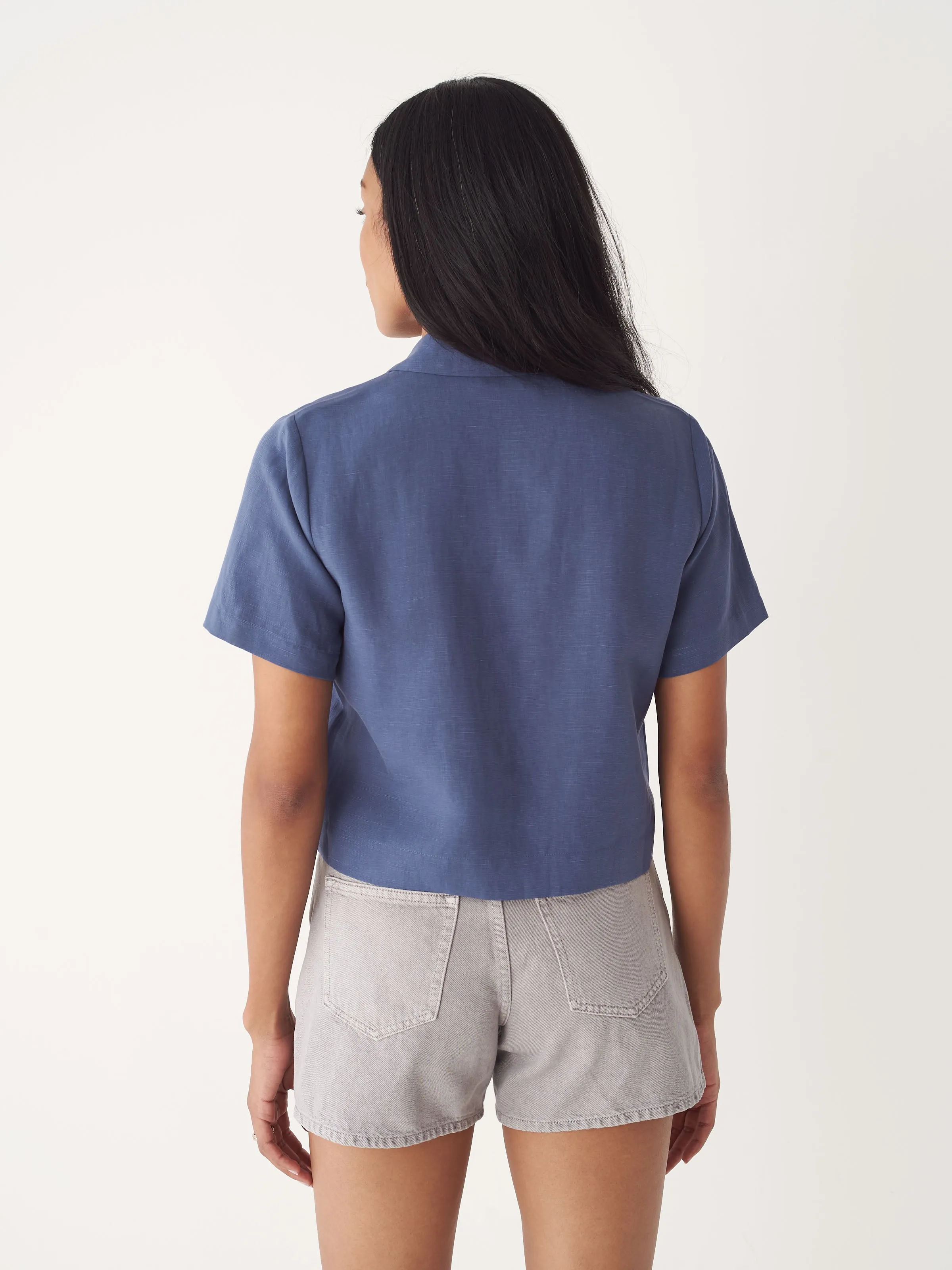 The Utility Boxy Shirt in Twilight Blue