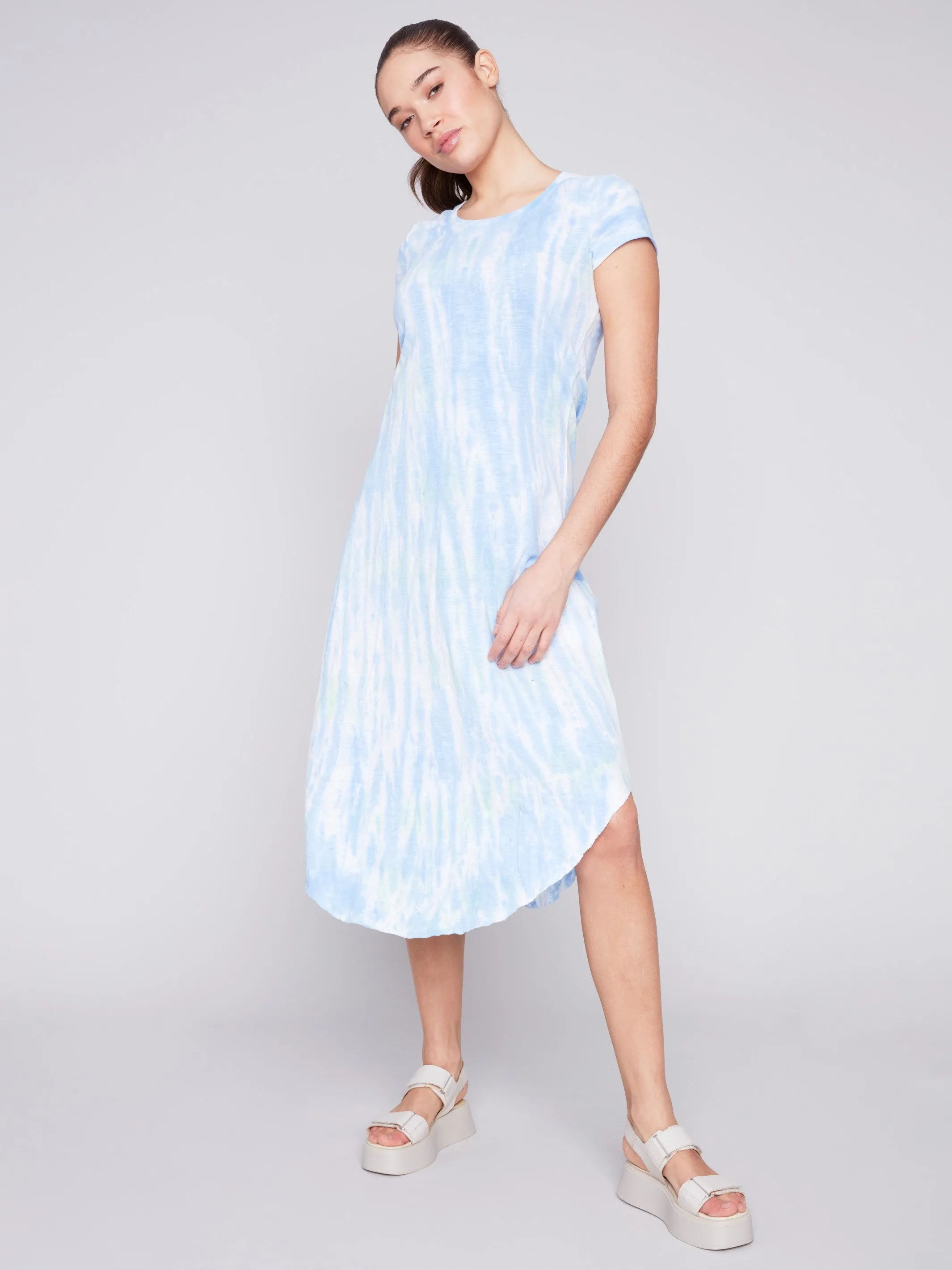 Tie Dye Cotton Slub Dress - Amazon