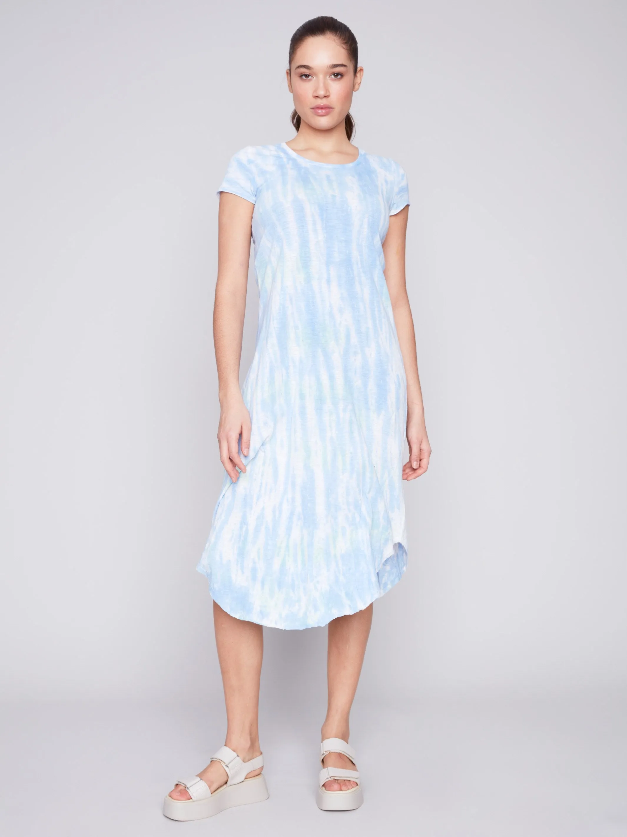 Tie Dye Cotton Slub Dress - Amazon