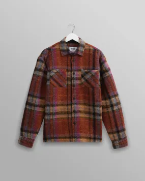 Wax London Whiting Overshirt Wool Blend Check Multi